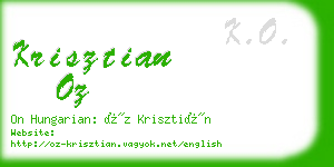 krisztian oz business card